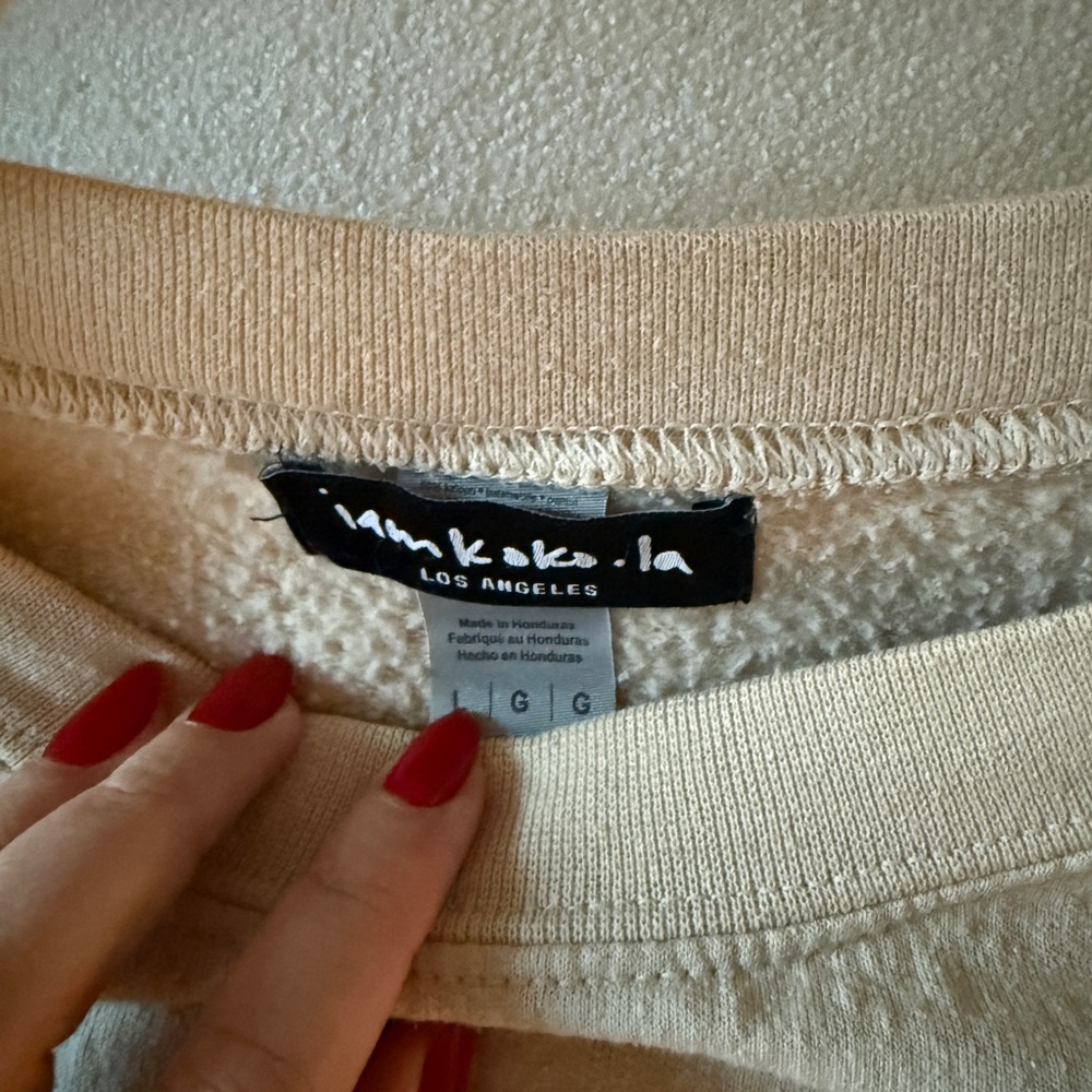 Beige Sweatshirt with DIOR Patterned Patch - image 3